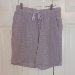 Eileen Fisher Lavender Gingham  Shorts